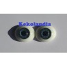 Oval Glass Eyes - Grey- 18 mm