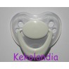 Pacifier Reborn Baby - White and Transparent