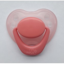 Pacifier Reborn Baby - Transparent coral