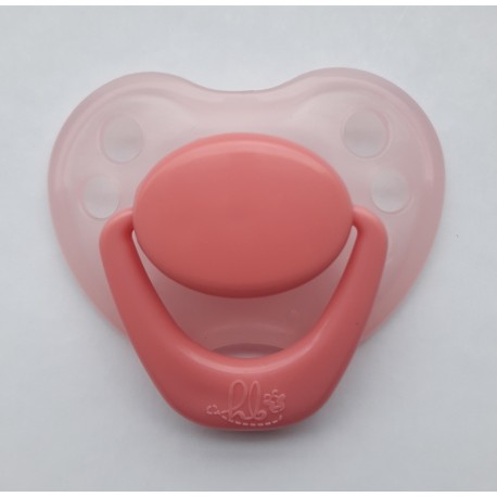 Pacifier Reborn Baby - Transparent coral