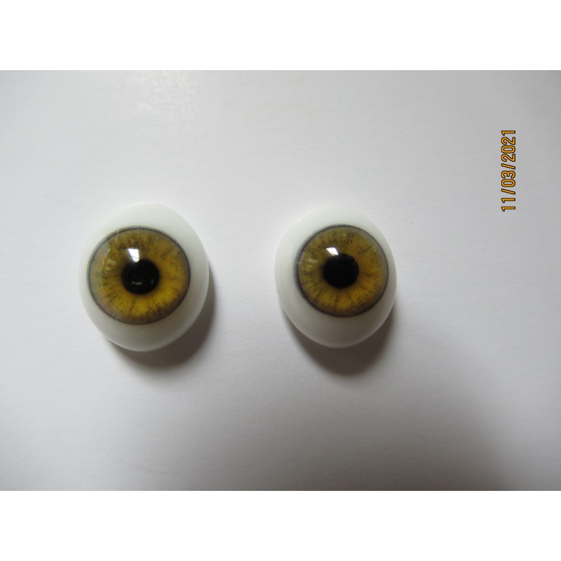 Oval Glass Eyes - Hazel-12mm - Crea tu Bebe.com
