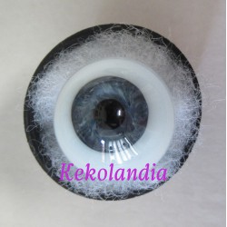 18mm Blue Grey Glastic Realistic Acrylic Doll Eyes 